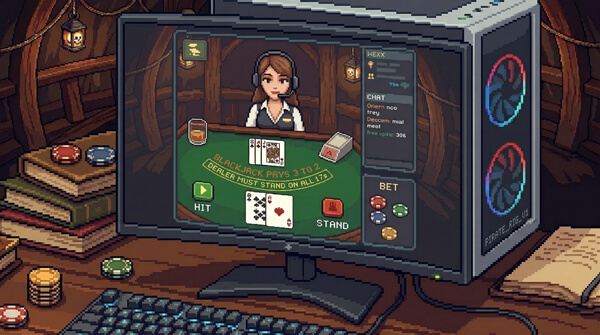 Live Dealer Game on computer