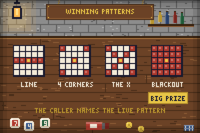 Common bingo winning patterns